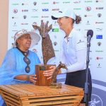 Magical Kenya Ladies Open: All Smiles As German Esther Henseleit Receives Victory Trophy FrOm First Lady Margaret Kenyatta
